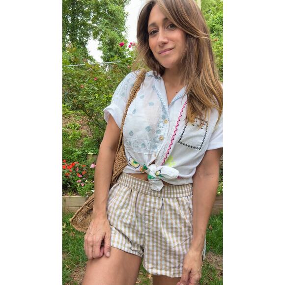 Embroidered Patchwork Floral Camp Shirt – Boho Western Vibe - Picture 2 of 16